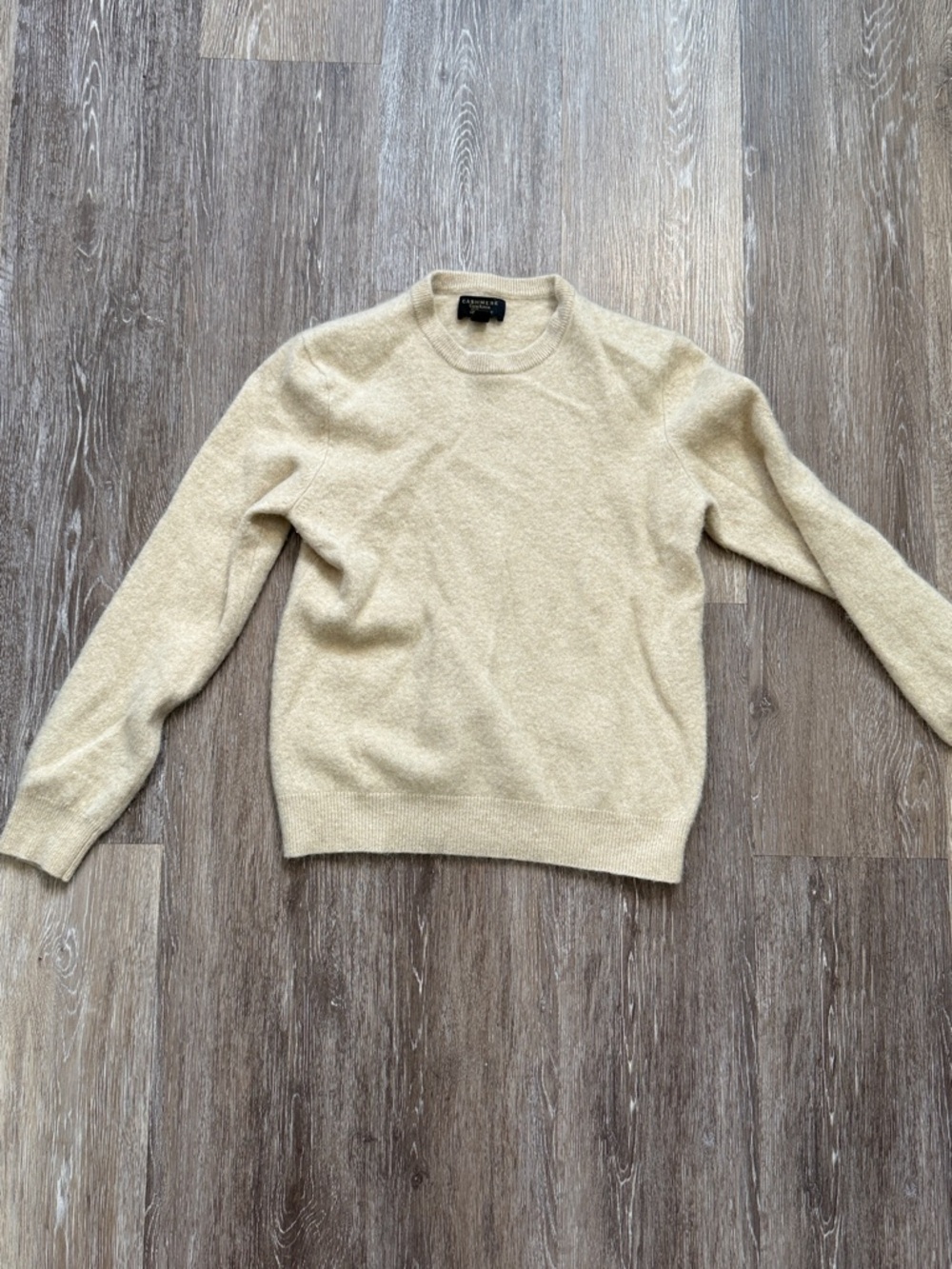 Club Room Cashmere Crewneck Sweater in Beige